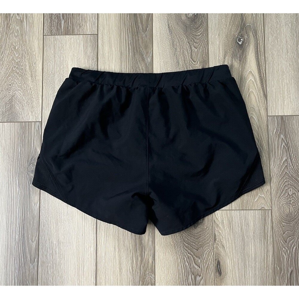 Under Armour UA Fly By Black Lined Athletic Shorts Women’s Sz Medium Gym Workout - Picture 4 of 8